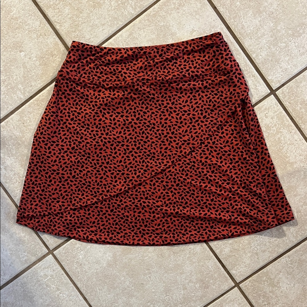 Eddie Bauer orange and black skirt